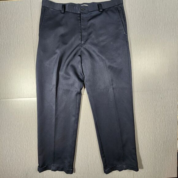 IZOD XFG Pants Cuffed Pleated Golf Outdoors Dress Pants Blue Mens 38x34 - Picture 1 of 10